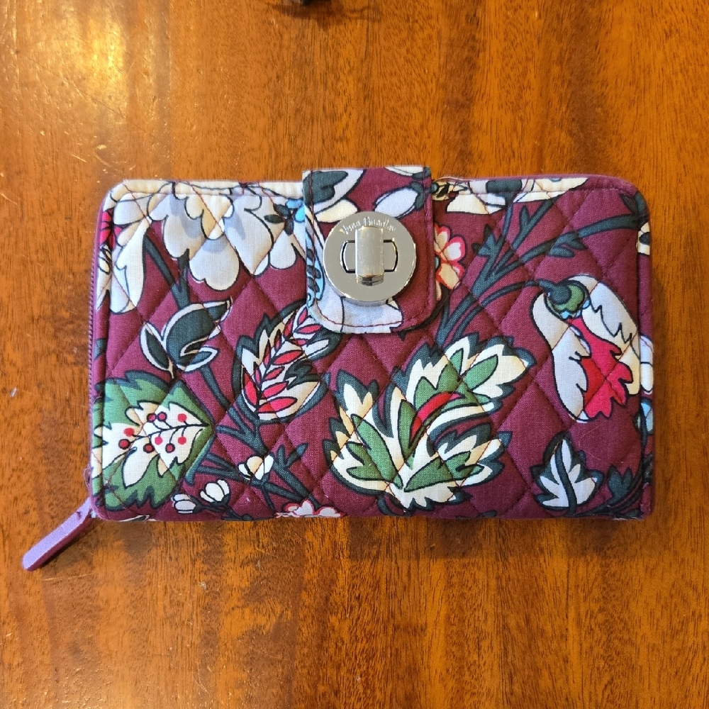 Vera Bradly Floral Quilted Large Wallet